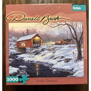 Holiday Traditions 1000 Piece Jigsaw Puzzle Darrell Bush Buffalo Games Complete